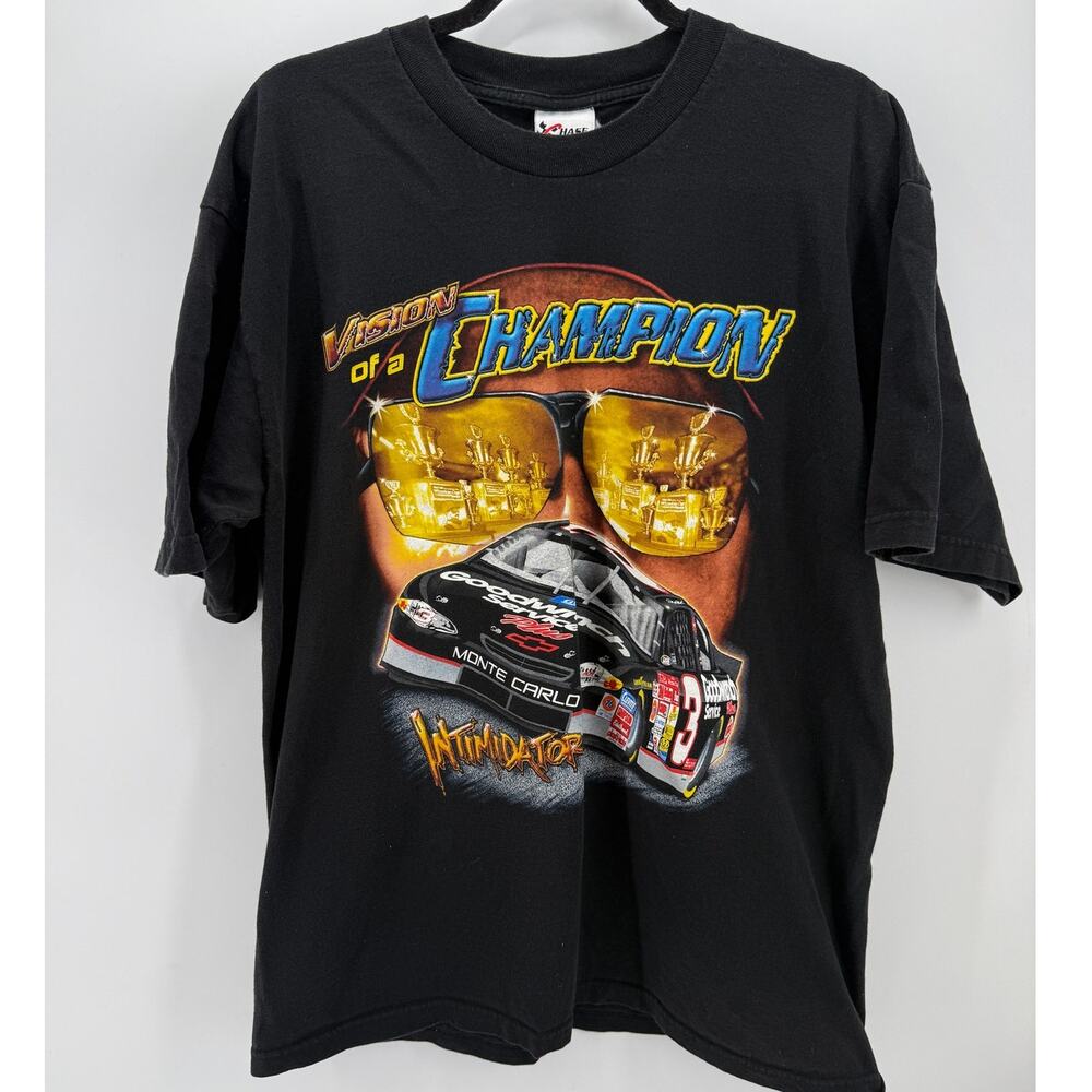 Dale Earnhardt NASCAR Intimidator Vision Of A Champion Graphic T Shirt Mens XL